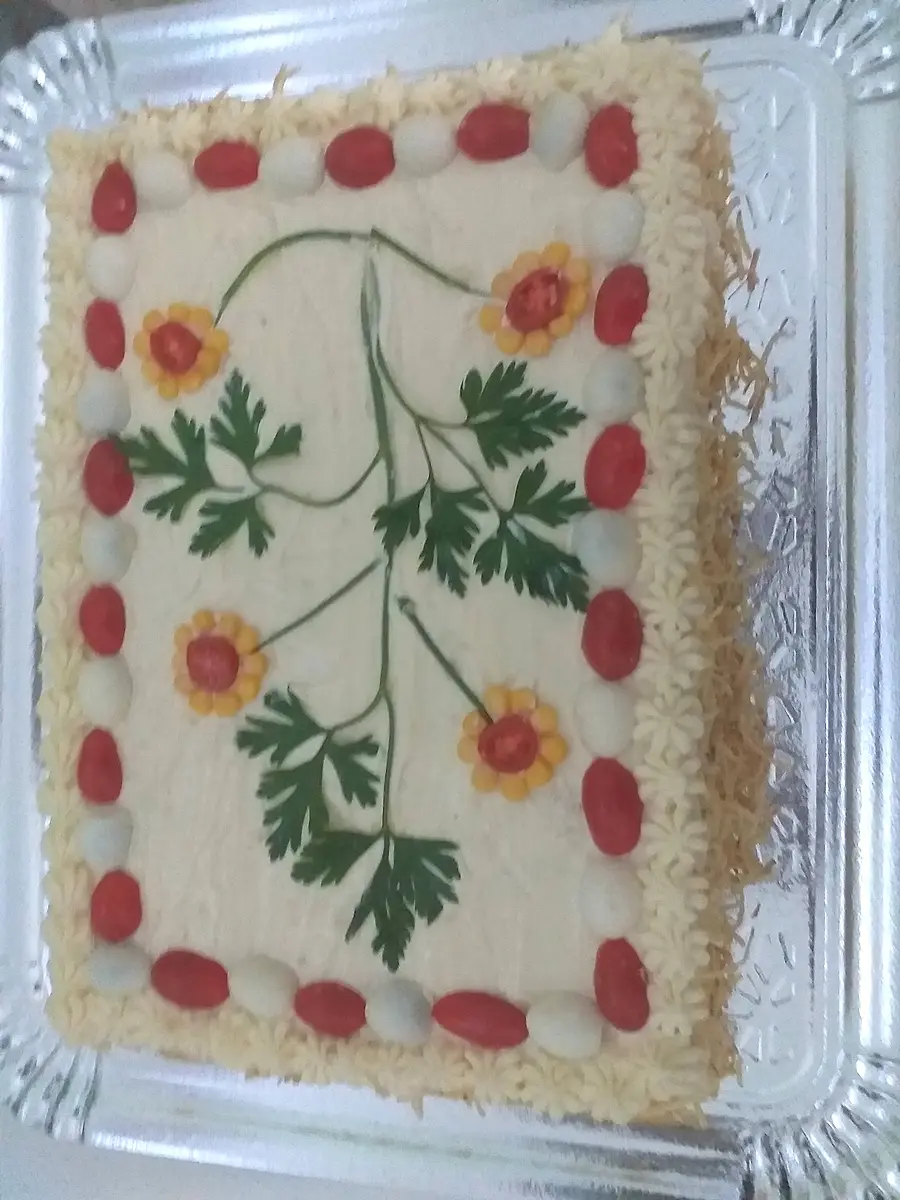 Bolo salgado decorado à mão pela Andréa (nº 8)
