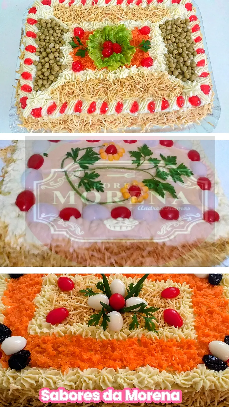 Bolo salgado decorado à mão pela Andréa (nº 92)