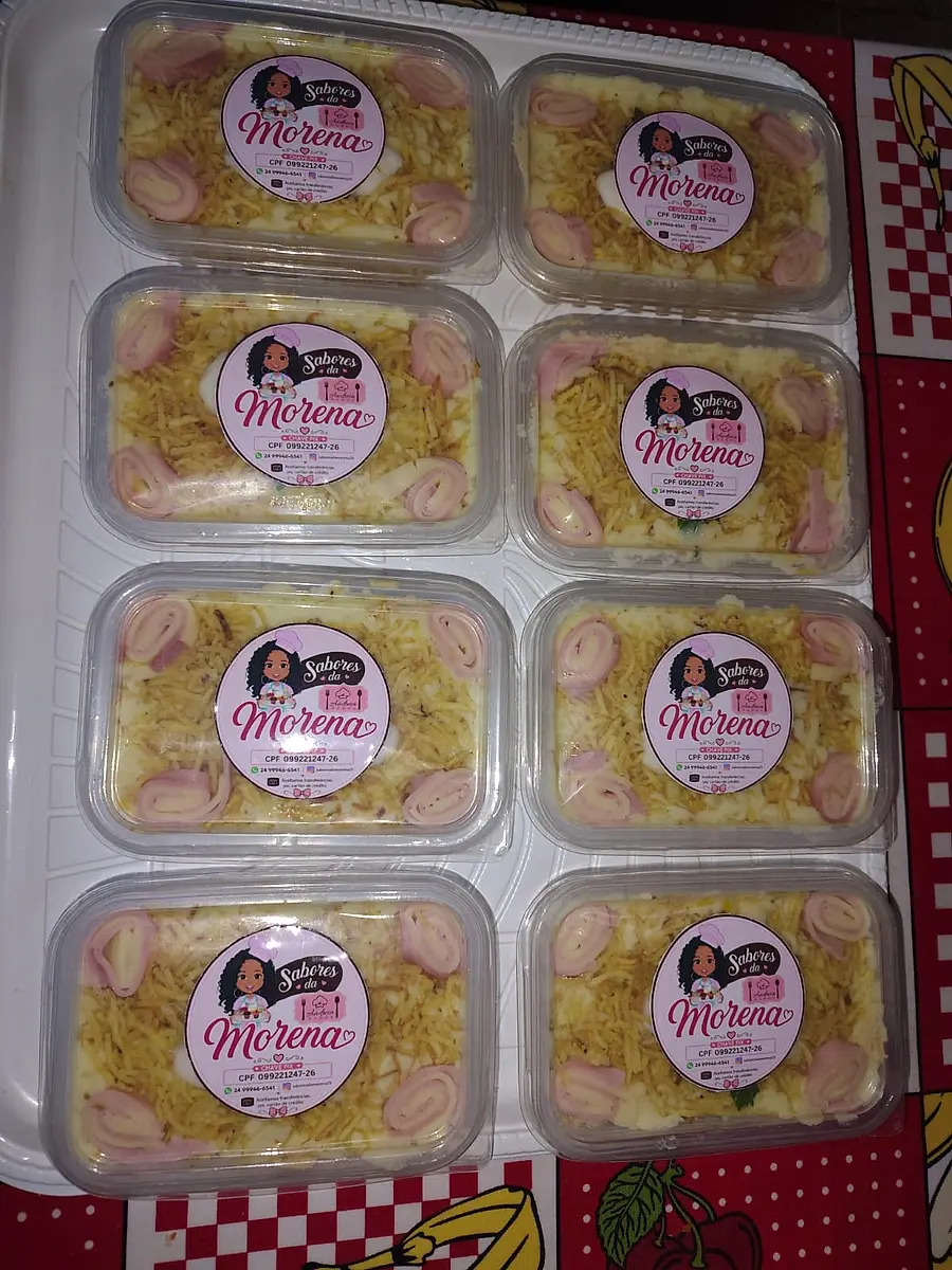 Produto real da Sabores da Morena embalado para entrega (nº 114)